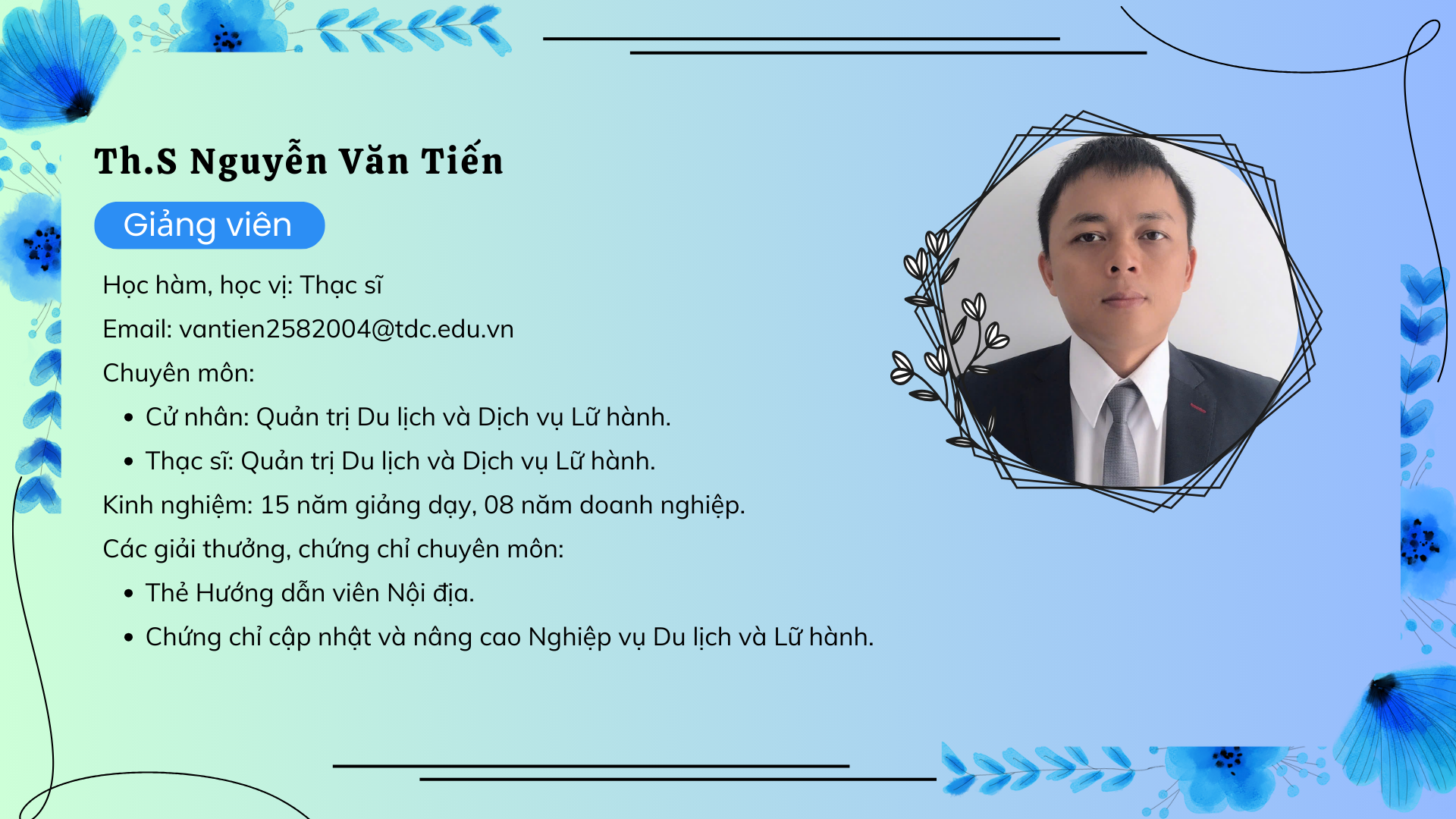 LỊCH TIẾP SINH VIÊN CỦA CVHT - NGUYỄN VĂN TIẾN